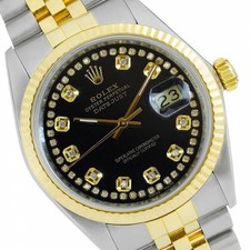 Rolex Mens Datejust Gold Steel