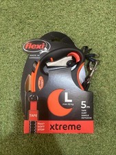 Flexi Xtreme 5m Tape Large Max 65kg Dog  Orange/Black Retractable Lead