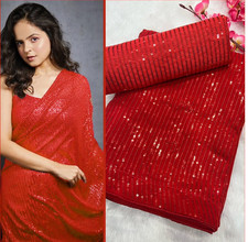 Red sequence Saree indian
