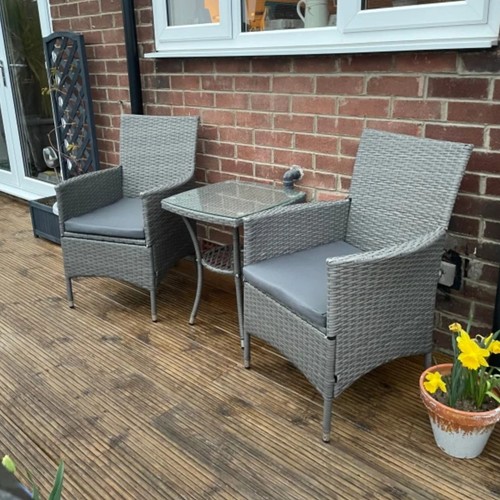 Seater rattan bistro set - seater,