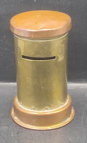 Vintage brass pillar - post, box