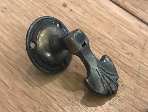 Vintage brass cupboard handle - brass,