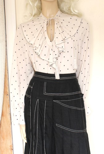 Cream black polkadot - cream,