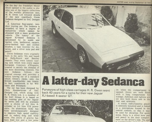Owen sedanca original 1973 - original, uk