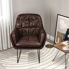 Armchair PU Leather Vintage