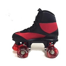 New California Pro Cyclone Quad Roller Skates Unisex Boys Mens  - Black/Red