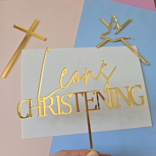 Acrylic cake topper charm - topper,