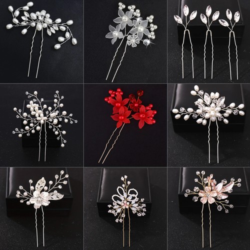 Flower wedding hair pins - wedding,