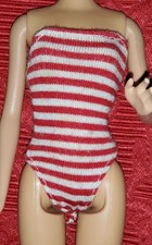 Barbie Doll Bodysuit White/Red