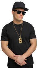 Bling Dollar Necklace Pimp 80s