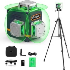 CIGMAN Green Laser Level Self Leveling with 1.2M Tripod, Switchable 3x360°