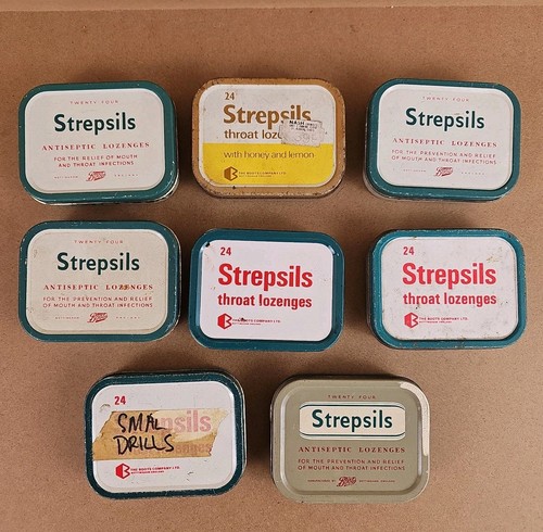Strepsils tins job lot - strepsils,