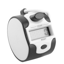 Office Desk Handheld 5 Digit Numbers LCD Display Tally Click Counter Black White