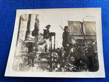 AYR Scotland Fairground Flogging, Reenactment? c1900 1/4 Plate size photo