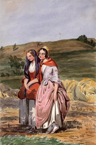 Ladies landscape antique - in,