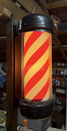 Illuminated vintage barber - illuminated,