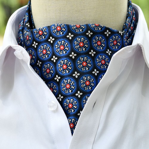 Men jacquard ascot - ascot, tie