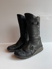 Fly London black leather boots