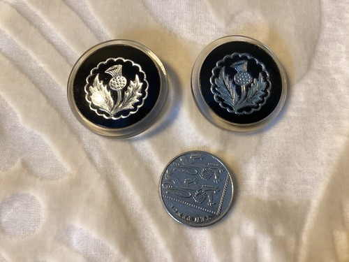 Scottish thistle buttons - scottish,