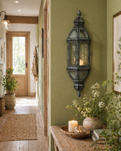 Wall sconce candle holder - candle,