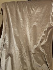 Divante Silver Velvet Style Eyelet Lined Curtains W64 X L71 inches 