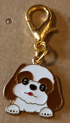 Dog charm tag pendant - charm, keyring