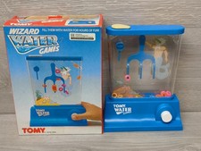 Vintage Tomy Water Game Wizard Whoosher Mermaid Neptune Trident Blue Working