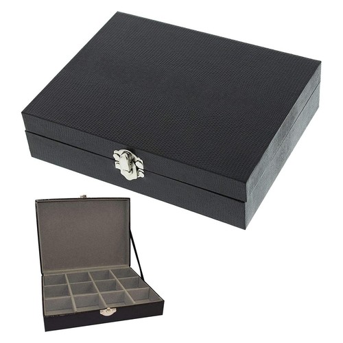 Cufflink box black - cufflink, faux