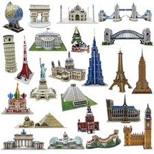 Edu-Sci Famous Landmark 3D Puzzles Big Ben, Empire State, Notre Dame and more