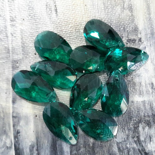Faceted teardrop glass - faceted,