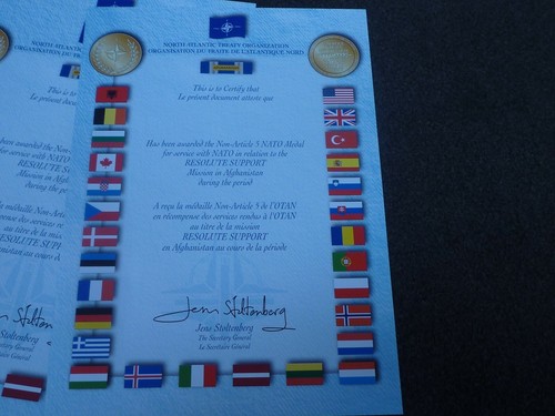 Genuine nato medal - genuine, certificate