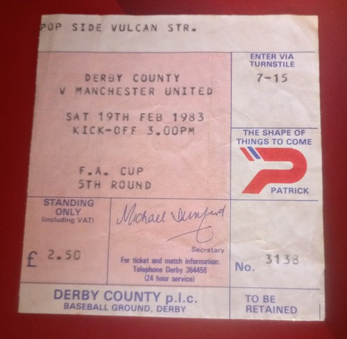 Ticket 1982 derby county - 1982/83,