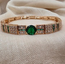 18k Rose Gold Plated Emerald
