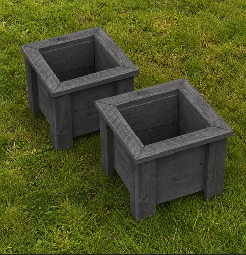 Wooden garden planters 24cm - garden, (24cm
