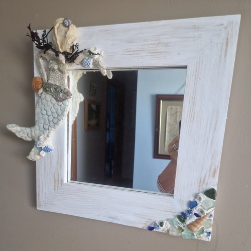 Handmade mermaid mirror - mermaid,