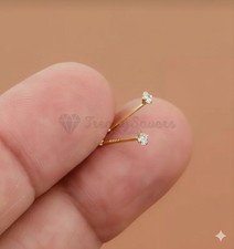 Pair 18ct Gold Plated Diamond