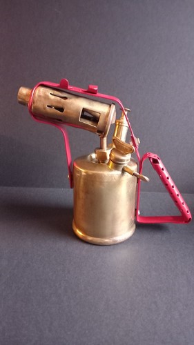 Vintage brass blow lamp - vintage,