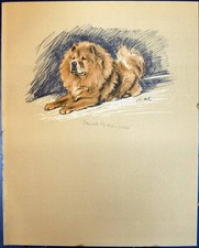 Original Old Vintage Print