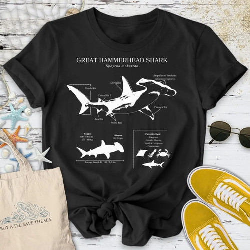 Hammerhead shark anatomy - hammerhead,