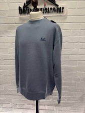 Cp Company Brushed Emerized Diagonal Fleece Sweatshirt in Blue -  XXXL.     /