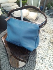 Gianni Conti Blue Leather Carry Bag Beautiful