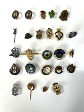 Job Lot Vintage Enamel Pin Badges x 25 Unions Military Scouts Bowls