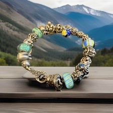 trollbead bracelet with charms