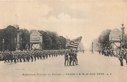 Wwi american troops - troops, paris