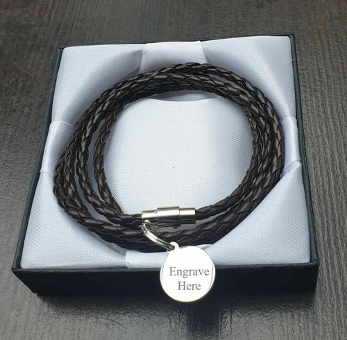 Mens leather wrap bracelet - mens,
