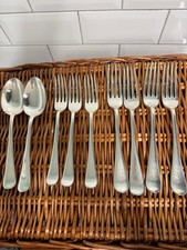 Antique Mappin Webb 2 dessert spoons 3 dessert forks 4 dinner forks