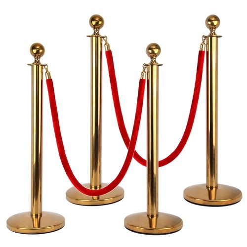Gold stanchion barrier - stanchion,
