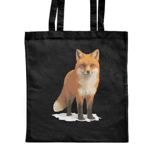 Red fox standing snow - 'red,