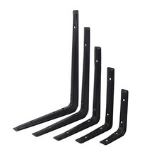 Pluto Black Metal Heavy Duty Strong Steel Shelf Wall Shelving Support Brackets