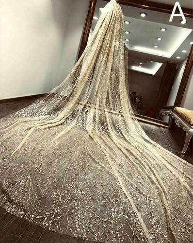 Bride sequins long veils - sequins,